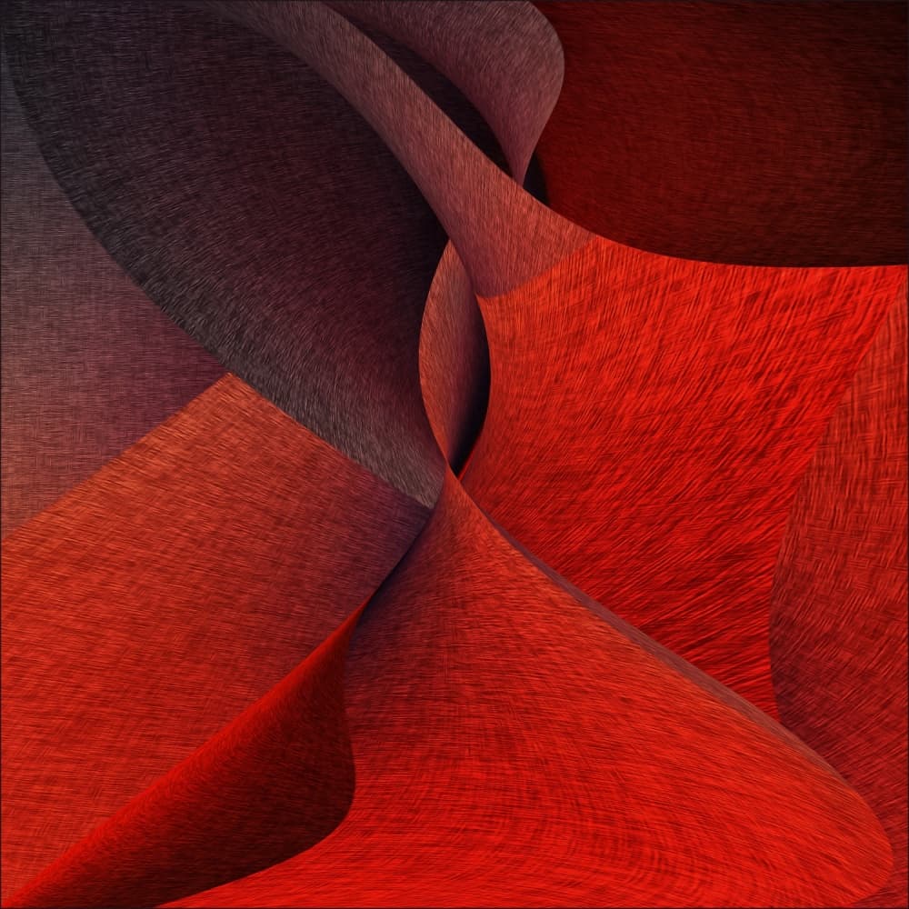 Dynamic Red Flow by Gilbert Claes — canvas wall art