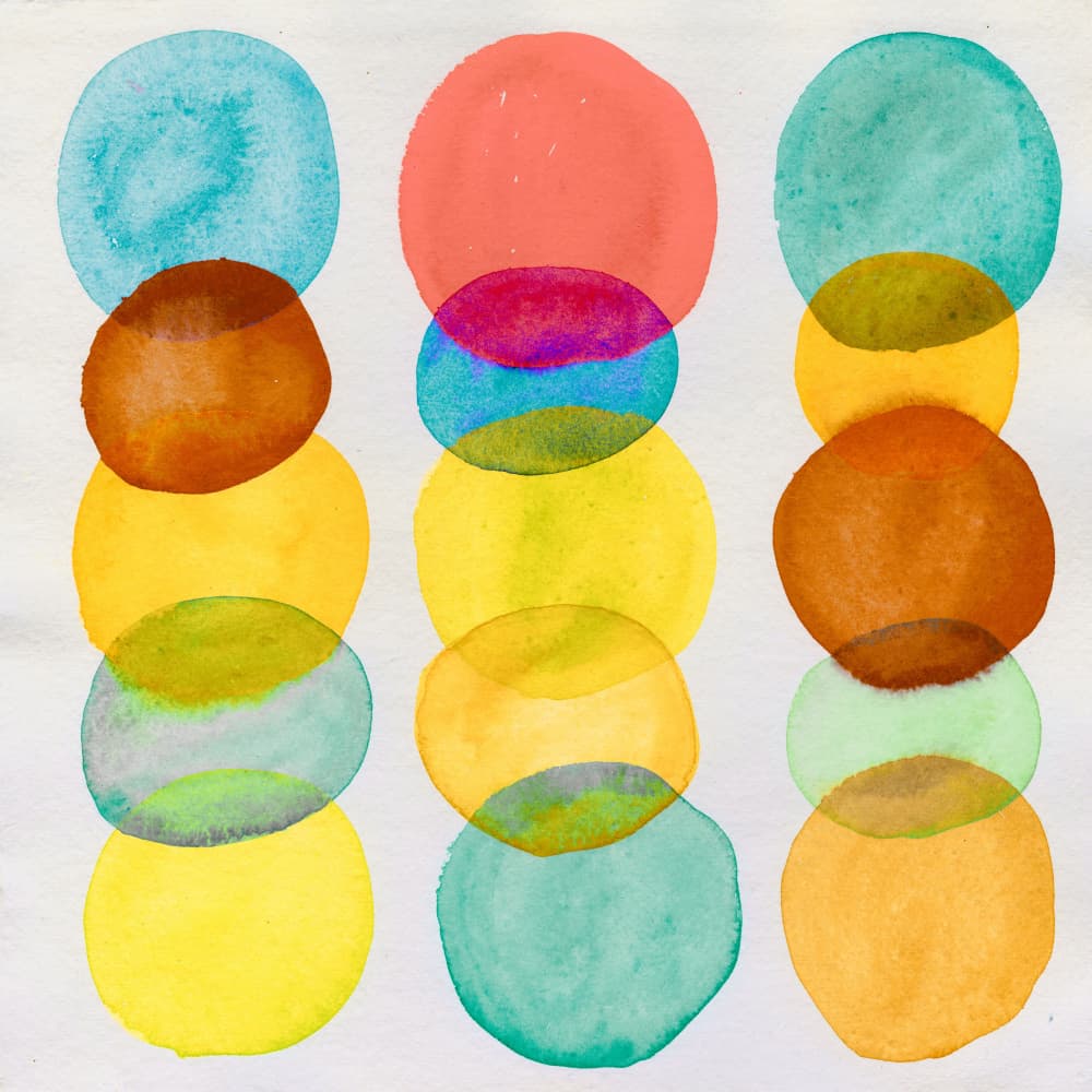 Vibrant Circle Stack by Sharyn Bursic — canvas wall art