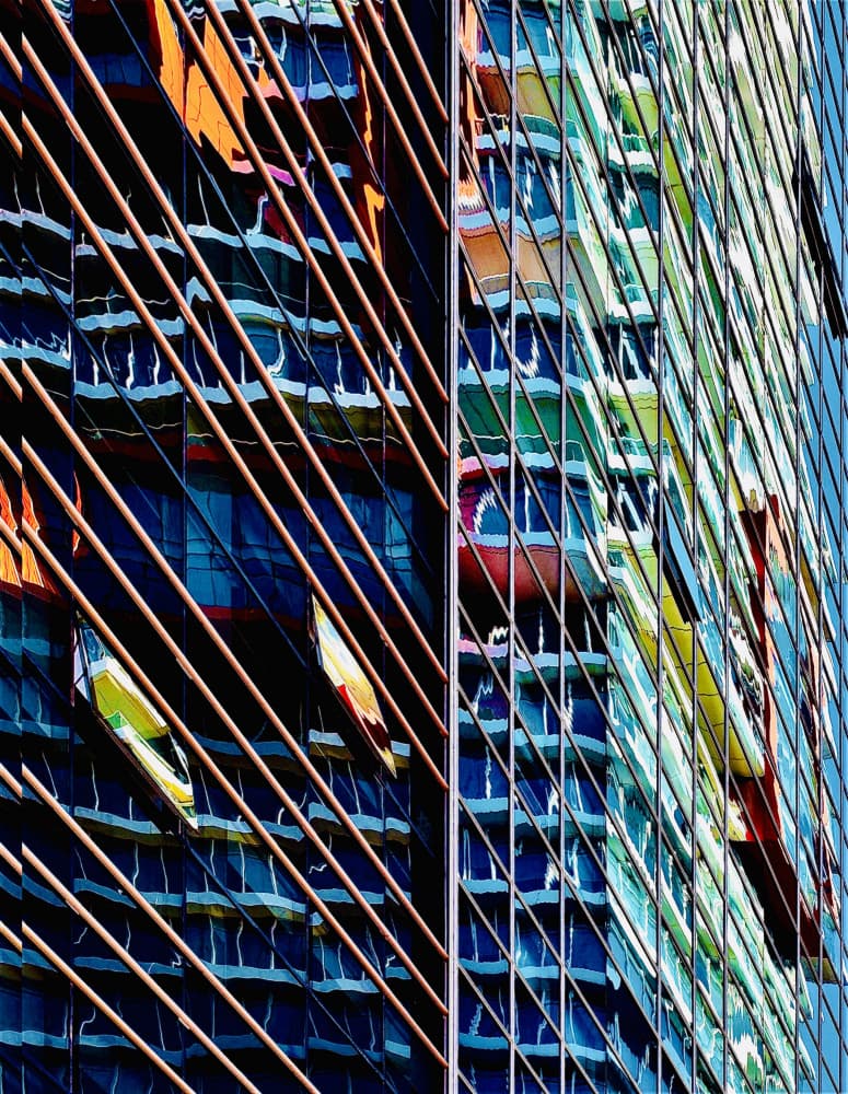 Vibrant Glass Reflections by Arnon Orbach — canvas wall art
