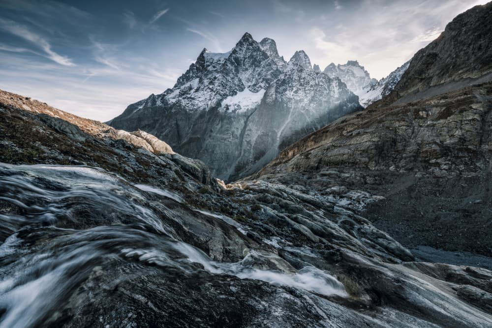 Monochrome Mountain by Stefan Hefele — canvas wall art