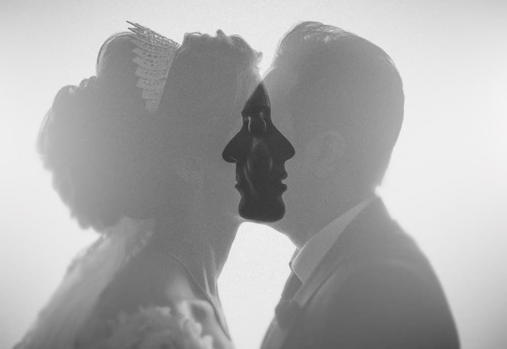 Romantic Duality Portrait by Hamze Dashtrazmi — canvas wall art