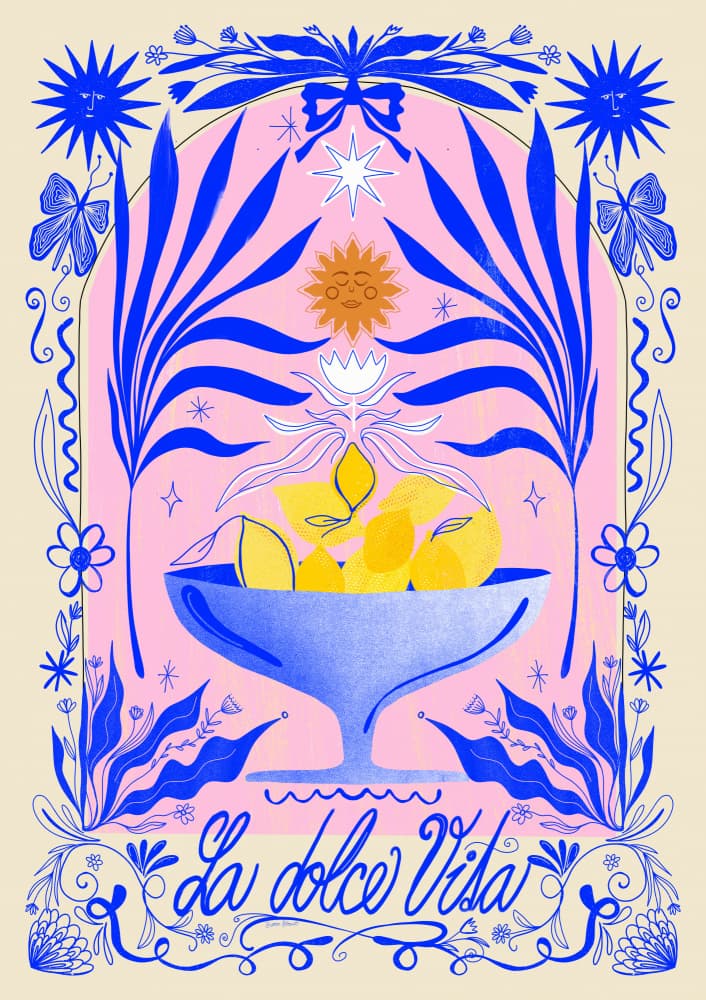 La Dolce Vita Lemons by Baroo Bloom — canvas wall art