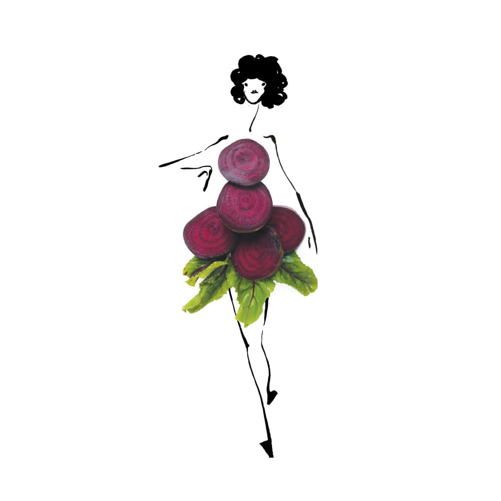 Whimsical Beet Dress by Gretchen Roehrs — canvas wall art