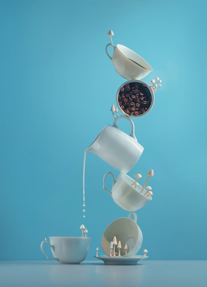 Whimsical Coffee Pour by Dina Belenko — canvas wall art