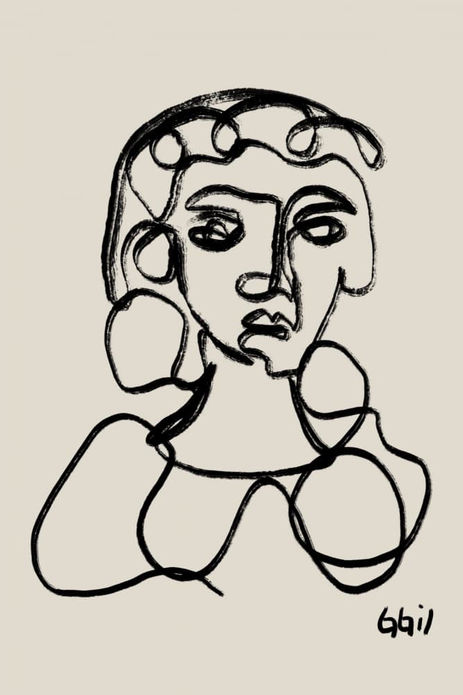 Abstract Line Woman by GIovanna Gil Alves — canvas wall art