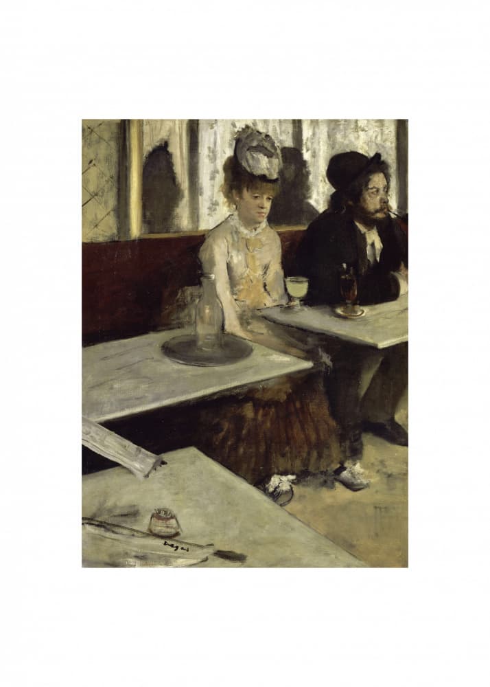 In a Café No.2 by Edgar Degas — canvas wall art