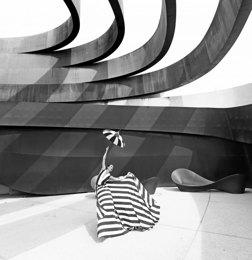 Elegant Striped Architecture by Shlomo Waldmann — canvas wall art