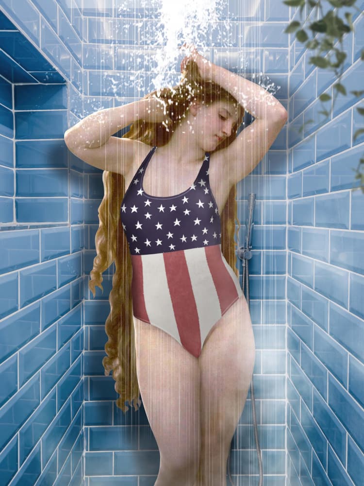 Beauty In Shower by Dikhotomy — canvas wall art