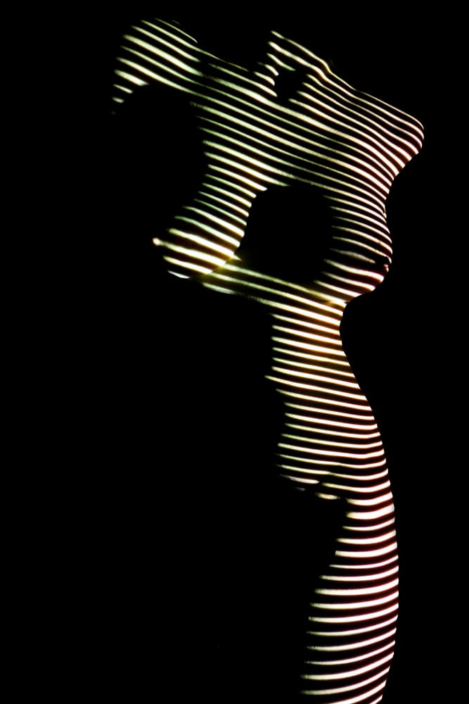 Glowing Striped Figure by Дмитрий Дзюбин — canvas wall art