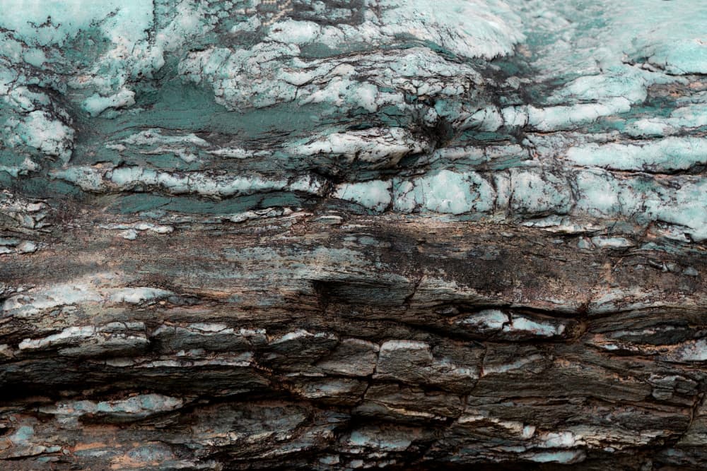 Teal Stone Layers by Studio Meikle — canvas wall art