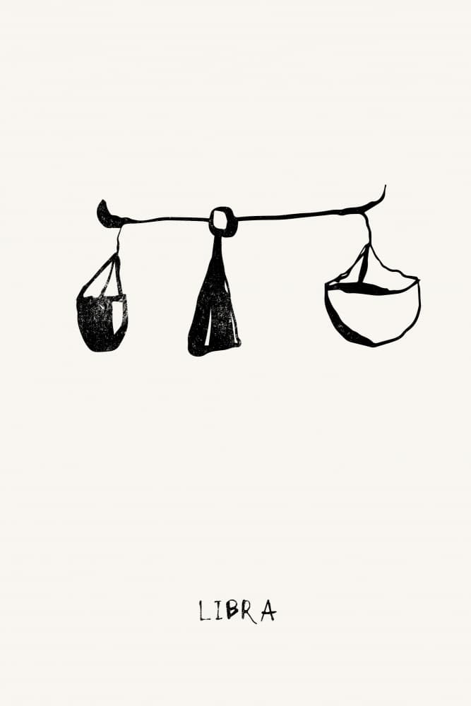 Libra Balance Scale by Treechild — canvas wall art
