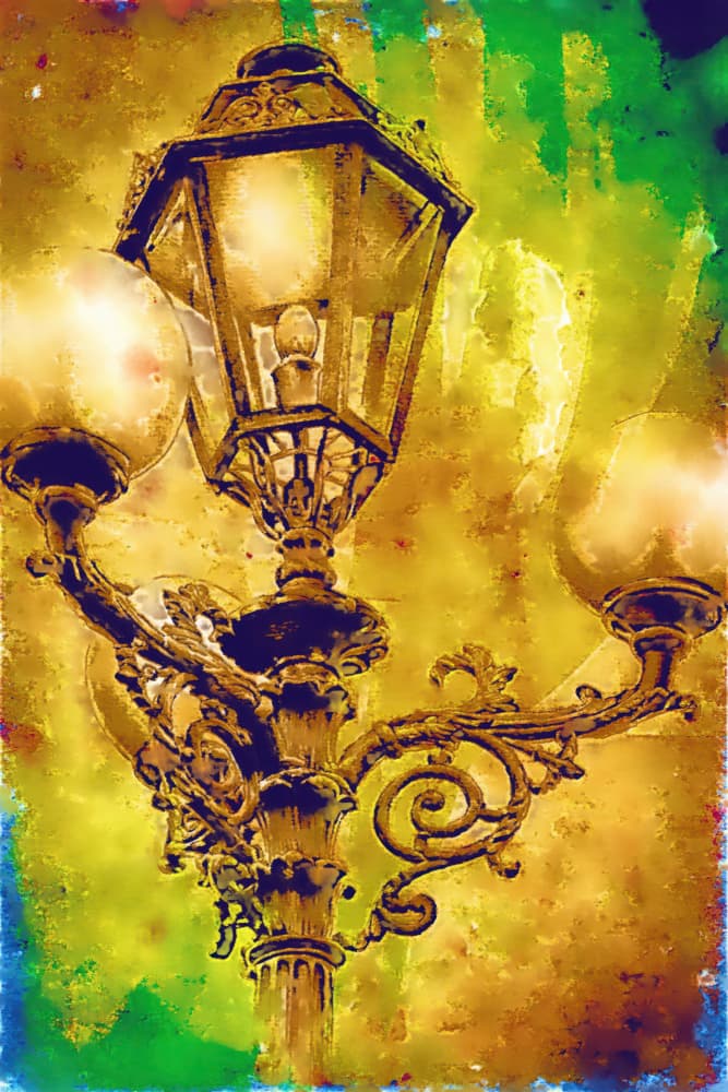 Ornate Golden Lantern by Rafal Kulik — canvas wall art