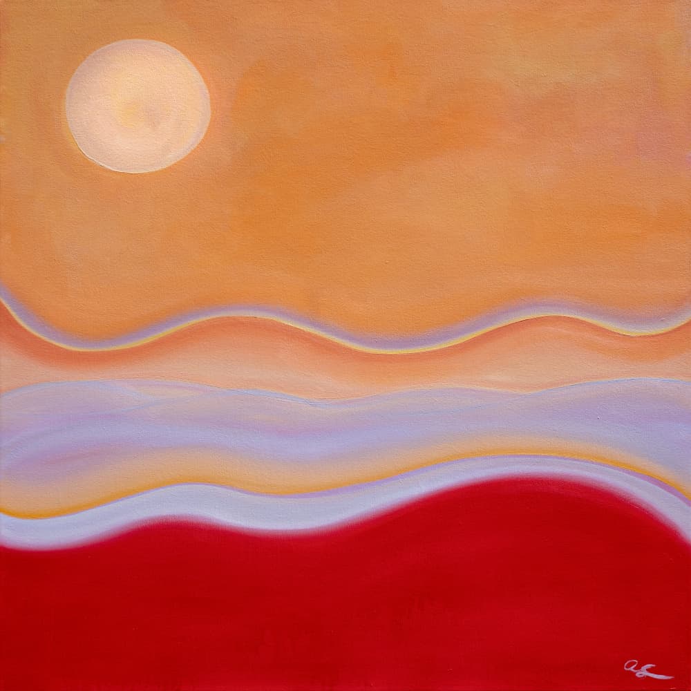 Abstract Sunset Horizon by Amy Straley — canvas wall art