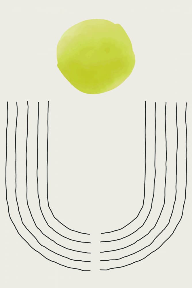 Abstract Lime Arch by jay stanley — canvas wall art
