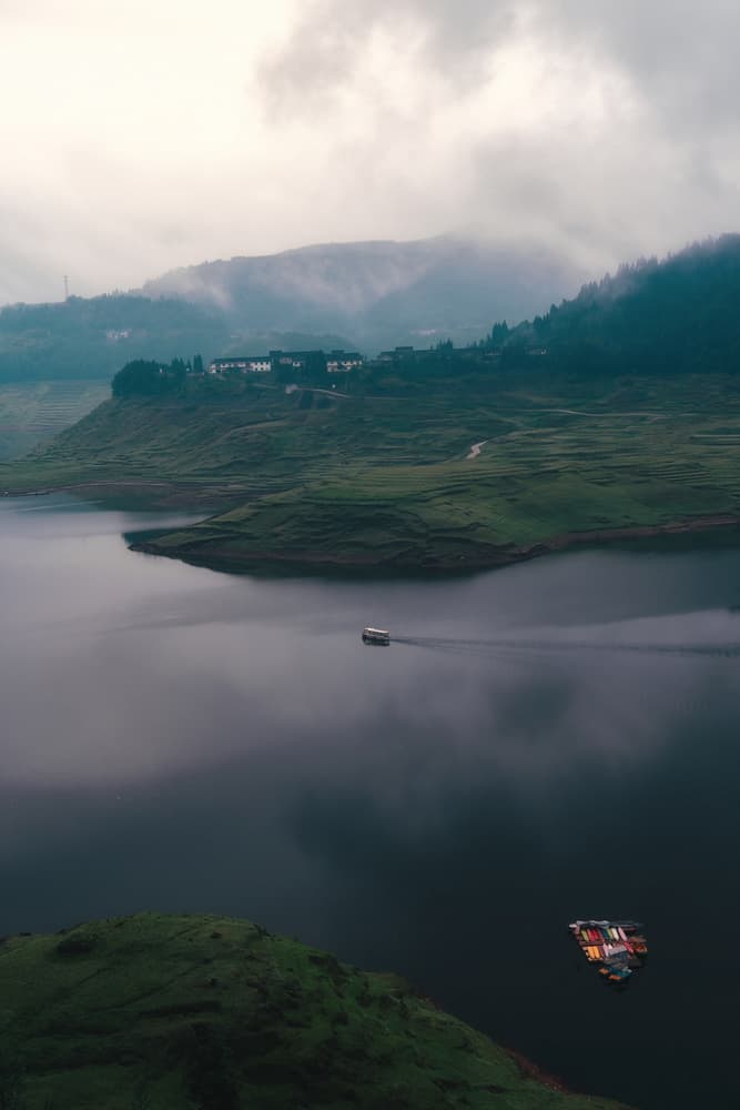Misty Mountain Lake by ShutterLore — canvas wall art