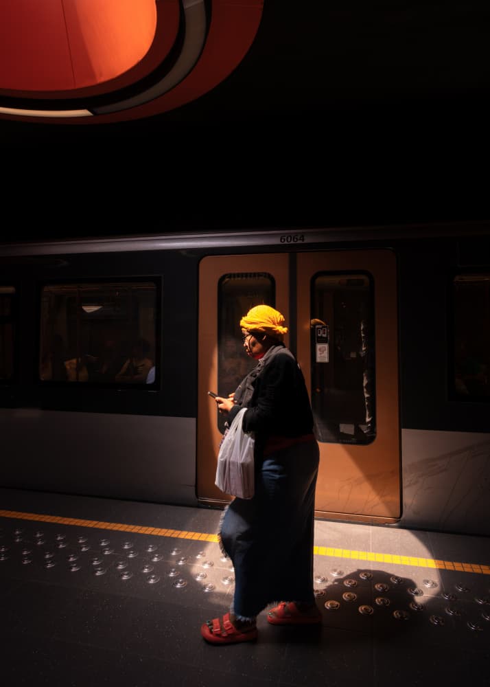 Subway Platform Light by Rudy Mareel — canvas wall art