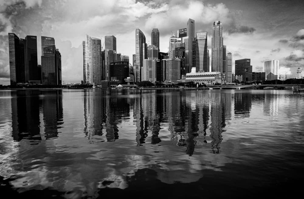 Singapore City Reflections by John Yuk Kong Chung — canvas wall art