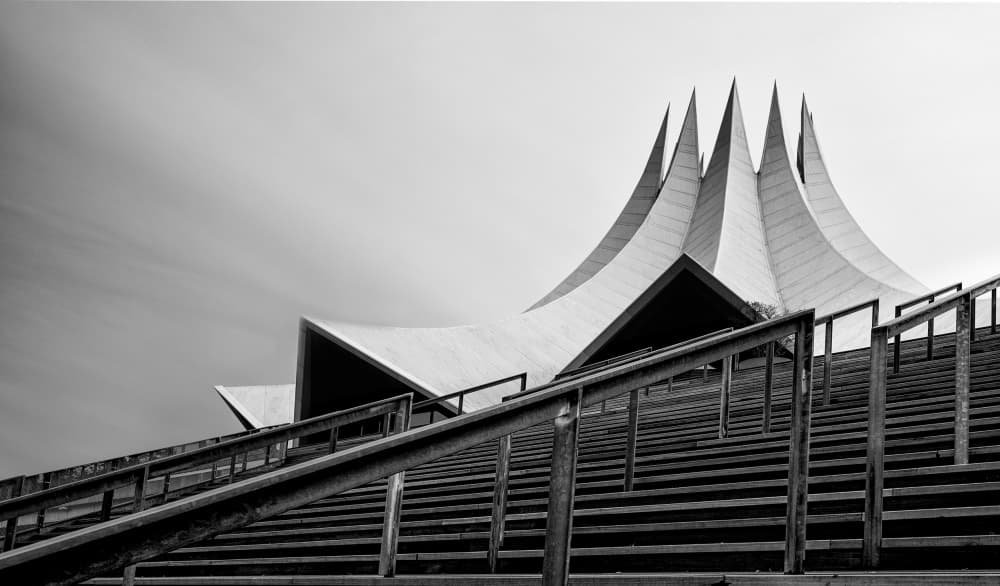 Spiked Modernist Architecture by Jean Vandijck — canvas wall art