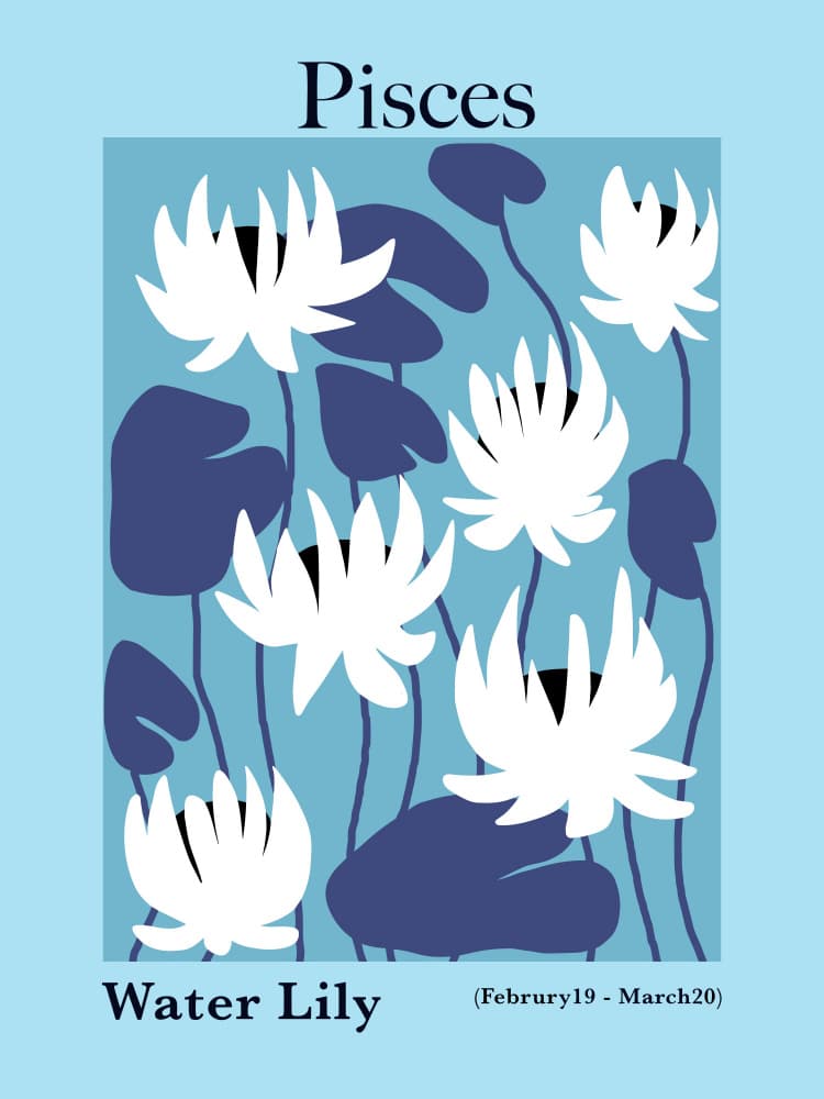 Serene Water Lilies by Miho Art Studio — canvas wall art