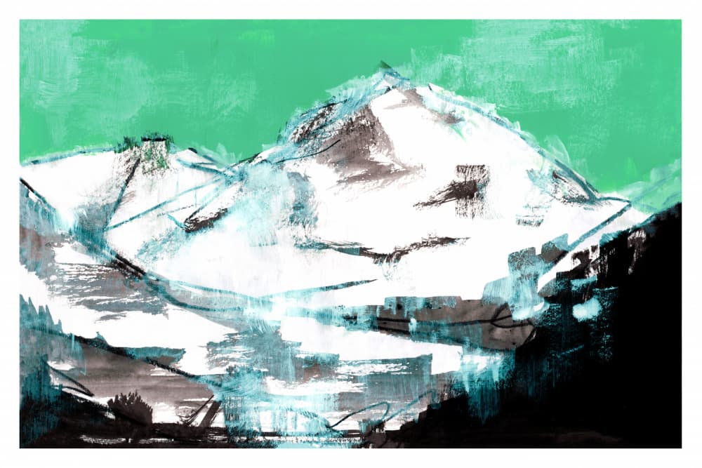 Majestic Winter Mountain by cartissi — canvas wall art