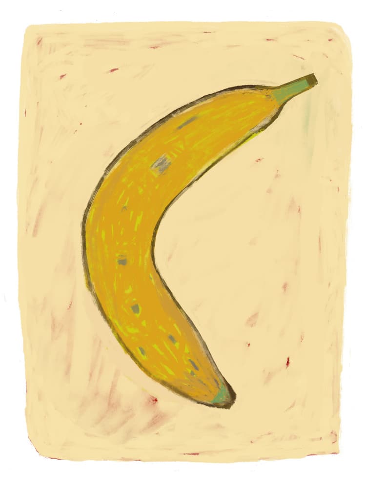 Simple Yellow Banana by Sharyn Bursic — canvas wall art