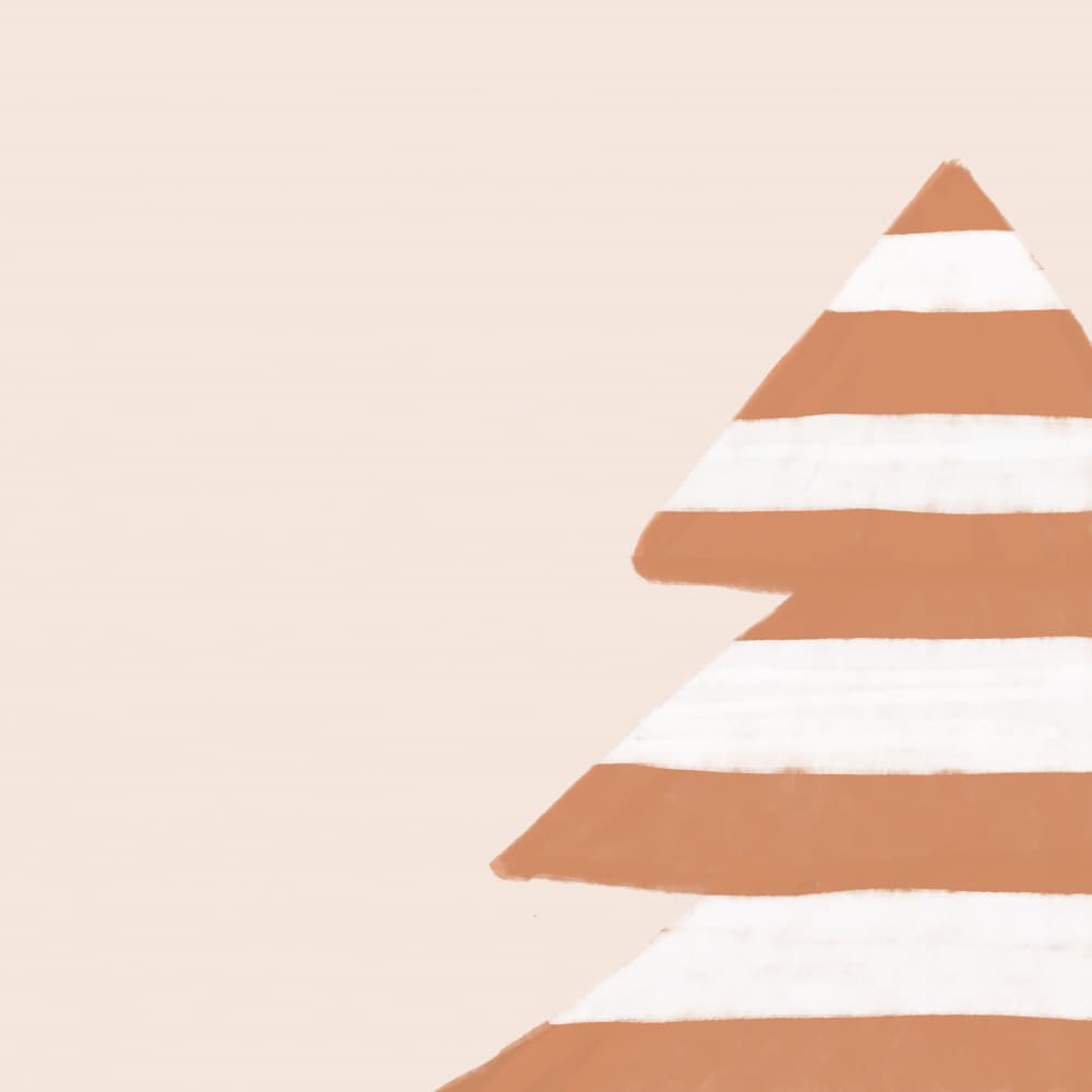 Striped Holiday Tree by Orara Studio — canvas wall art