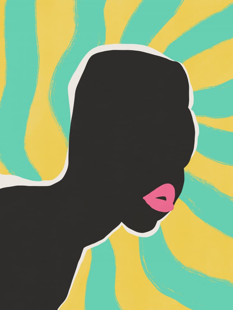 Bold Profile Silhouette by Little Dean — canvas wall art