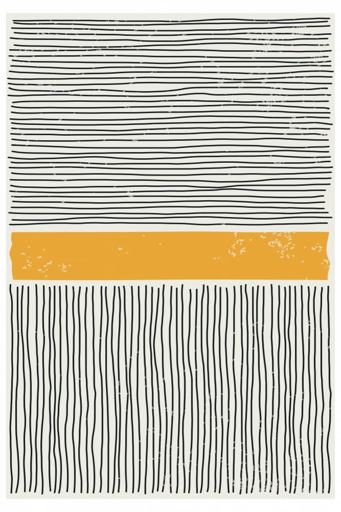 Abstract Yellow Lines Block by jay stanley — canvas wall art