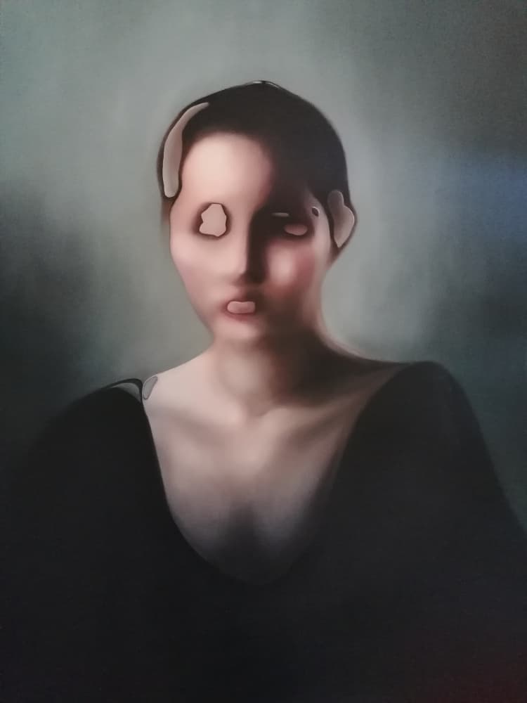 Surreal Dark Portrait by Stefano Mazzolini — canvas wall art
