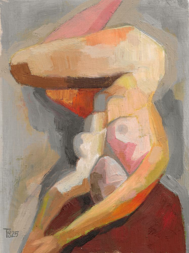 Warm Abstract Figure by Tore Bahnson — canvas wall art