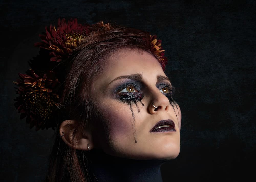 Crying Gothic Beauty by Luc Stalmans — canvas wall art