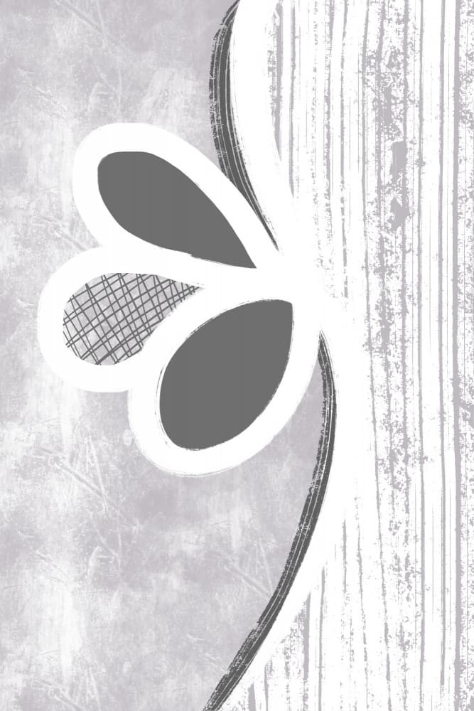 Abstract Grey Floral by Melanie Viola — canvas wall art