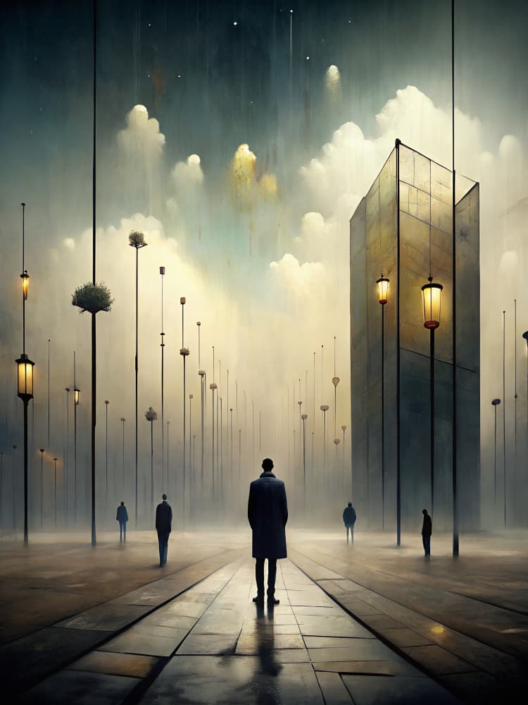 Reflections of Solitude by Miguel Bruzual — canvas wall art