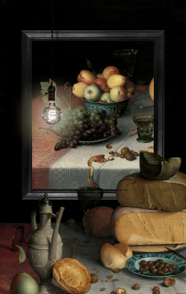Dark Still Life With Light by Marja van den Hurk — canvas wall art