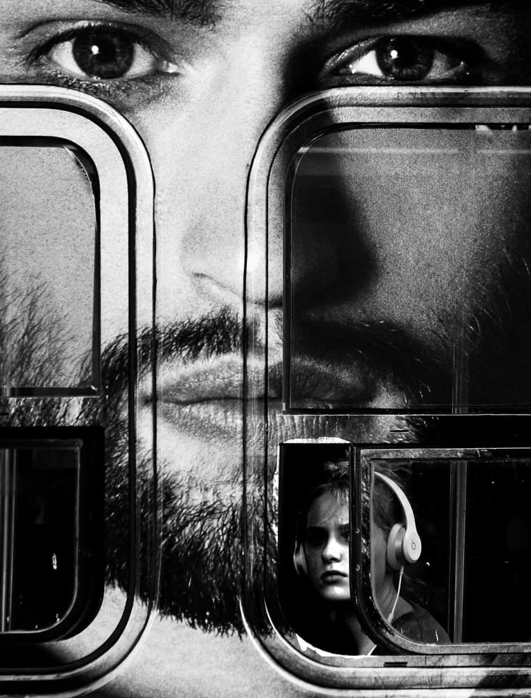 Urban Reflection Gaze by Jian Wang — canvas wall art