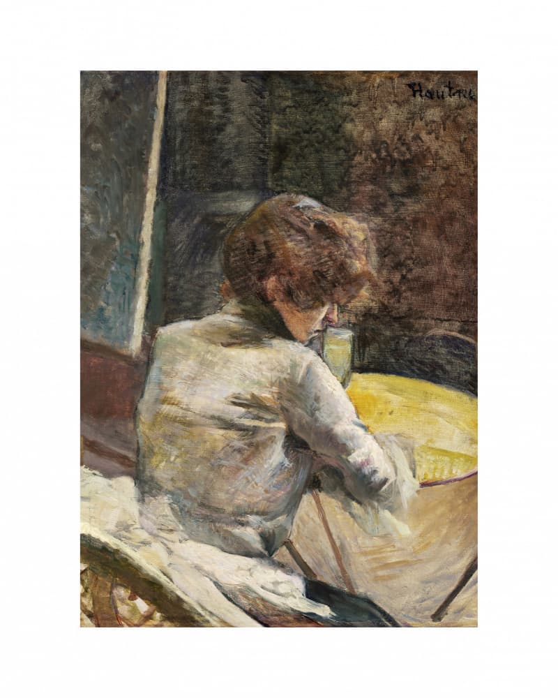 Waiting (ca.1887) by TOULOUSE LAUTREC — canvas wall art