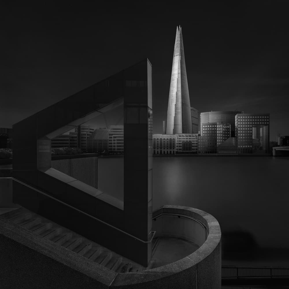 London Skyscraper Illusion by Oscar Lopez — canvas wall art