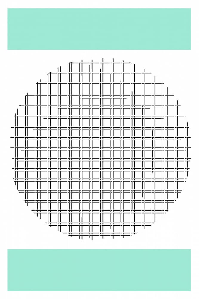 Geometric Mint Grid Circle by cartissi — canvas wall art