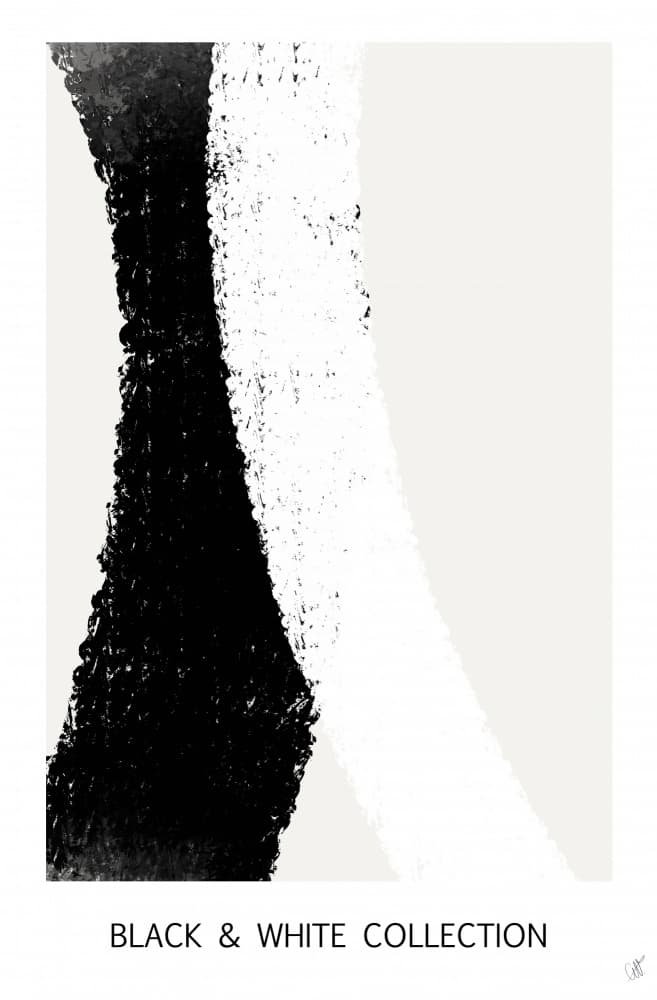 Abstract Black Curve by Anne-Marie Volfova — canvas wall art