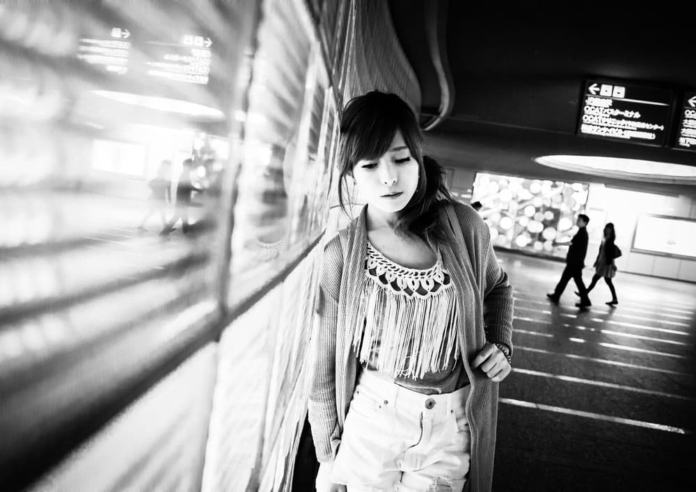 Urban Woman Pensive Moment by TORU MATSUNAGA — canvas wall art