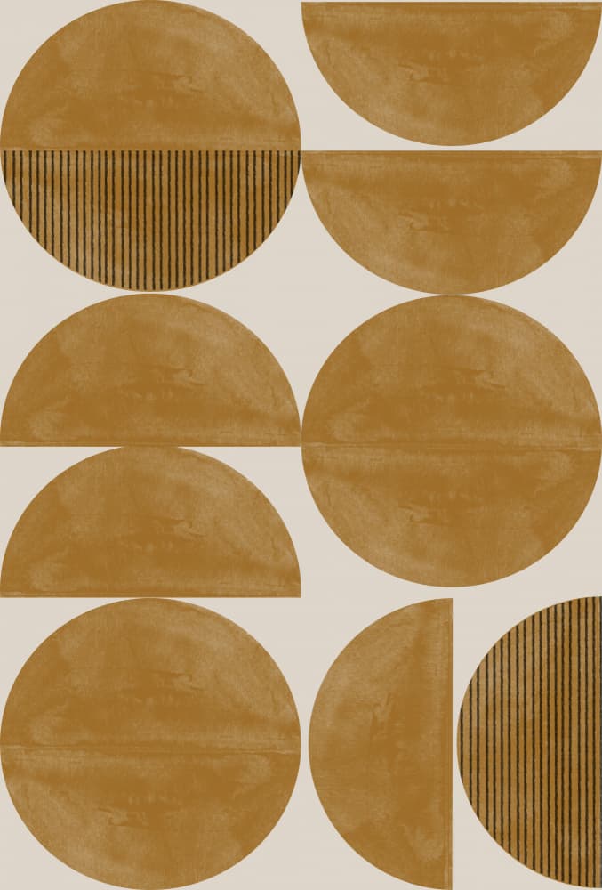 Golden Geometric Rhythm by THE MIUUS STUDIO — canvas wall art