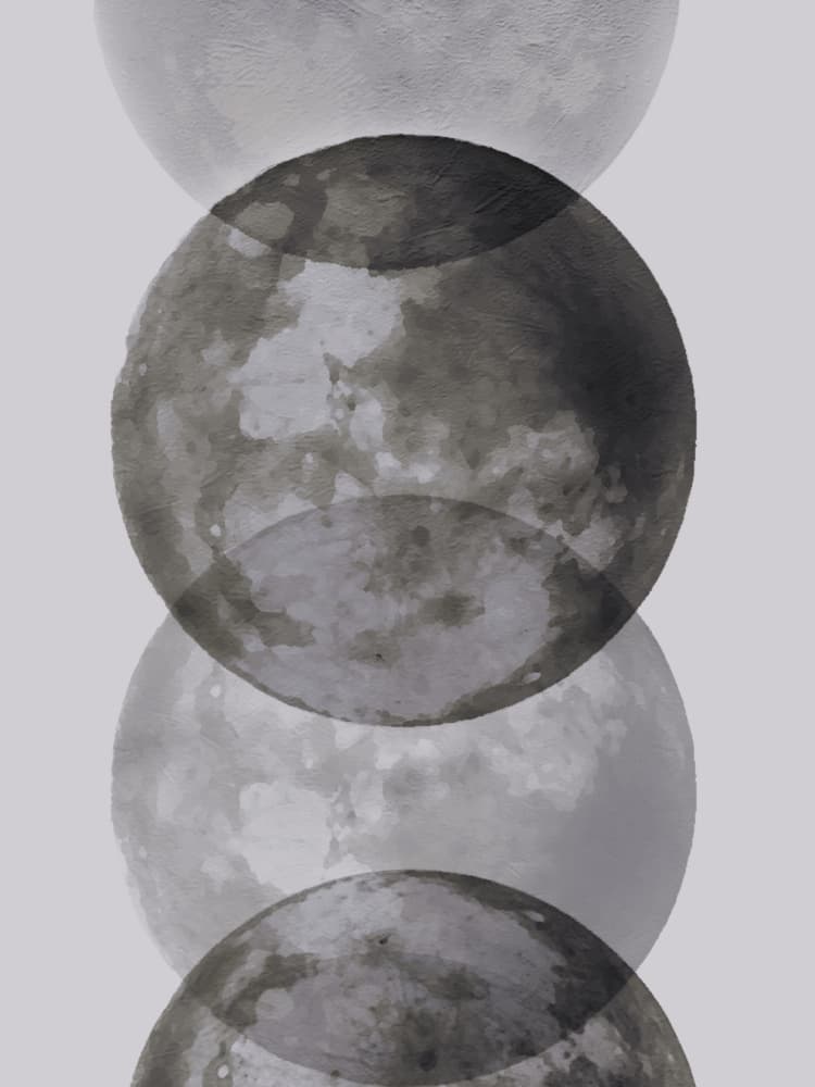 Stacked Lunar Phases
