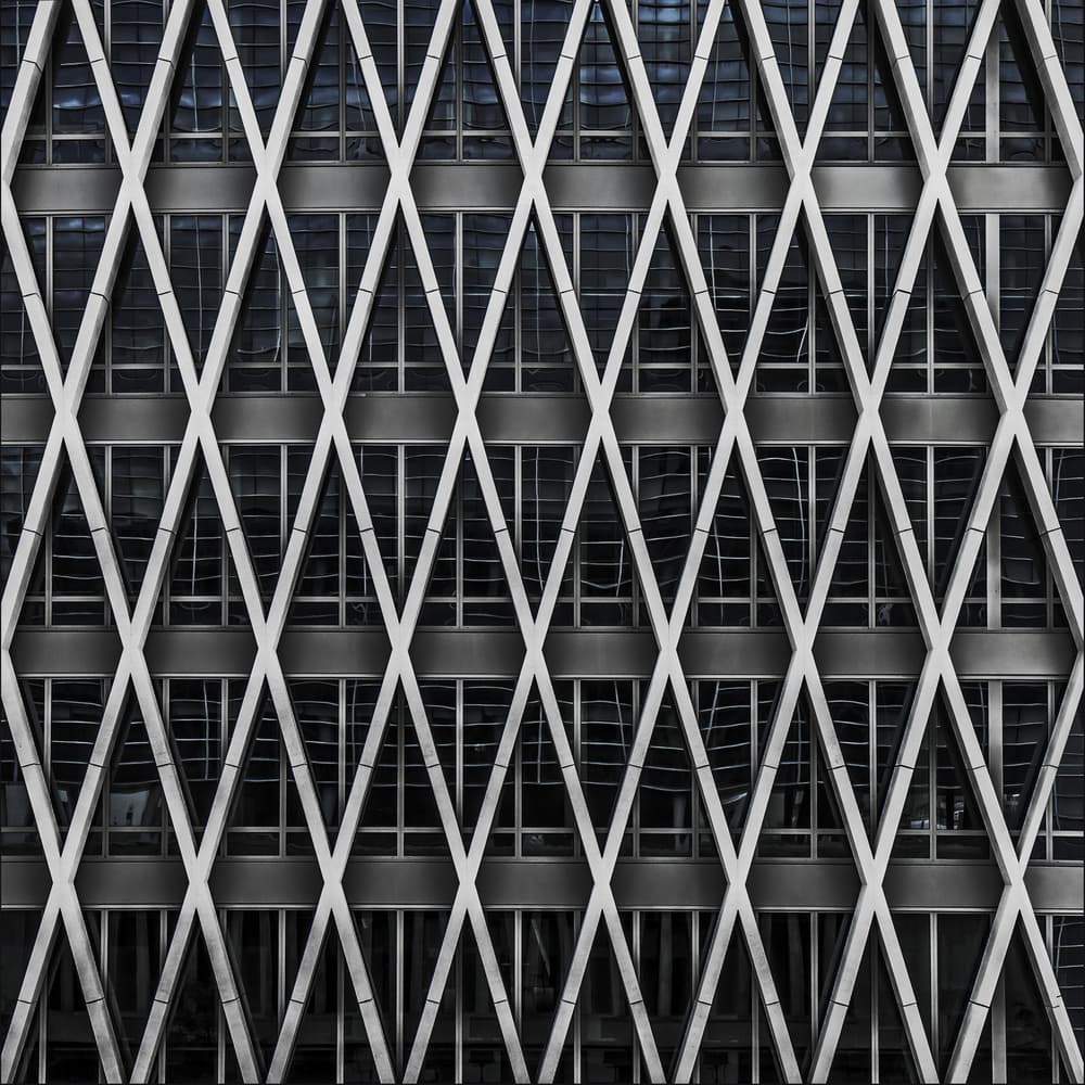 Geometric Building Facade by Gilbert Claes — canvas wall art