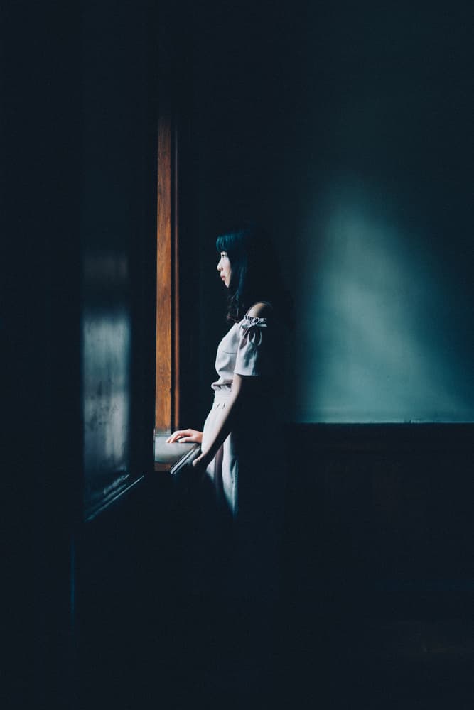 Pensive Woman at Window by Nobu Ishijima — canvas wall art