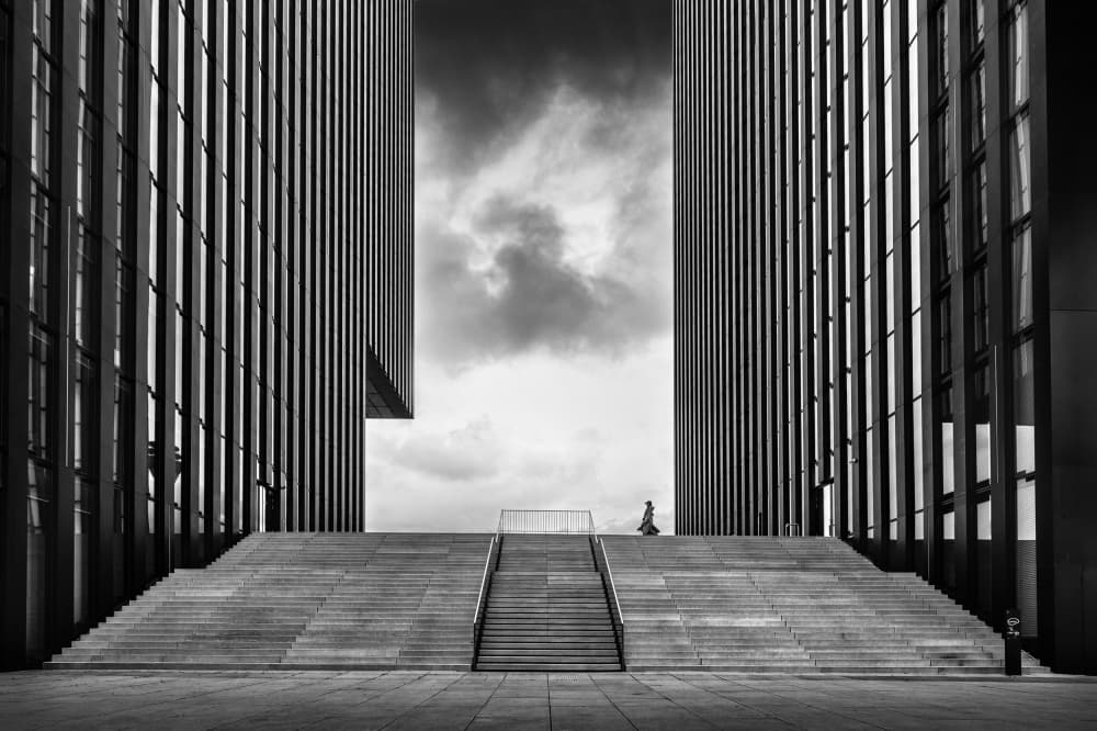 Modern Steps Dark Sky by Marc van Oostrum — canvas wall art