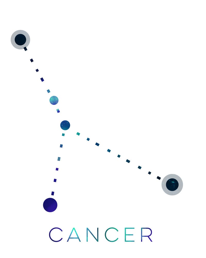 Starry Cancer Constellation by Emiliano Deificus — canvas wall art