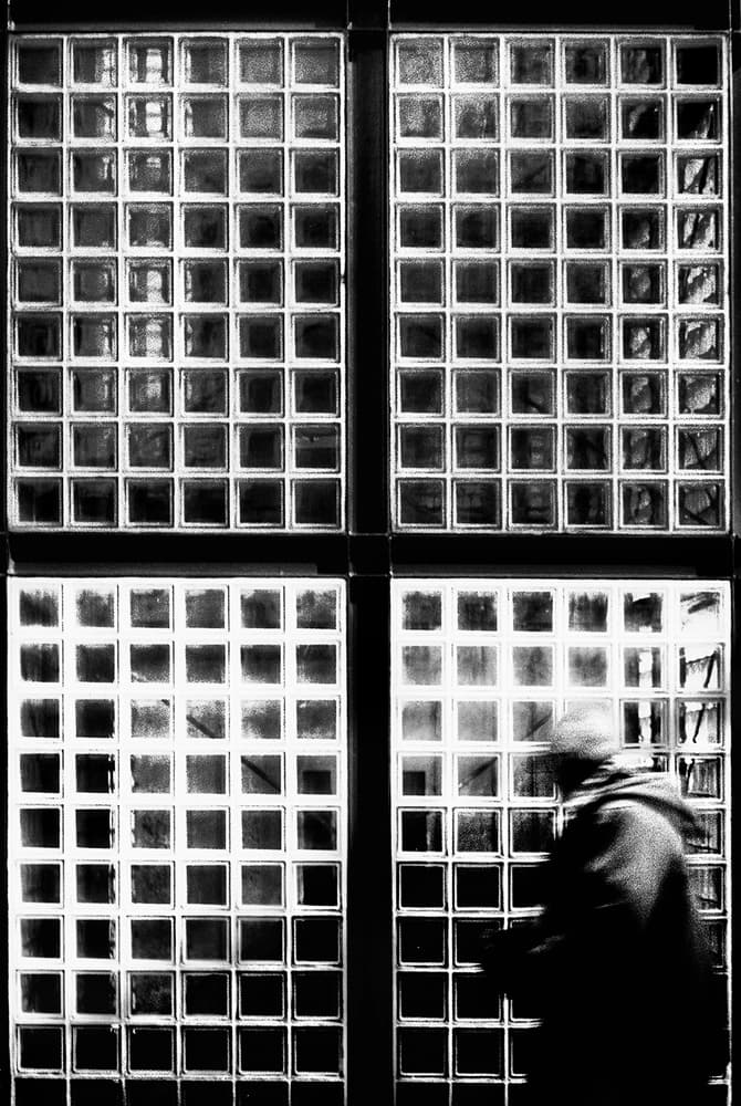 Shadow Figure Glass Grid by Paulo Abrantes — canvas wall art