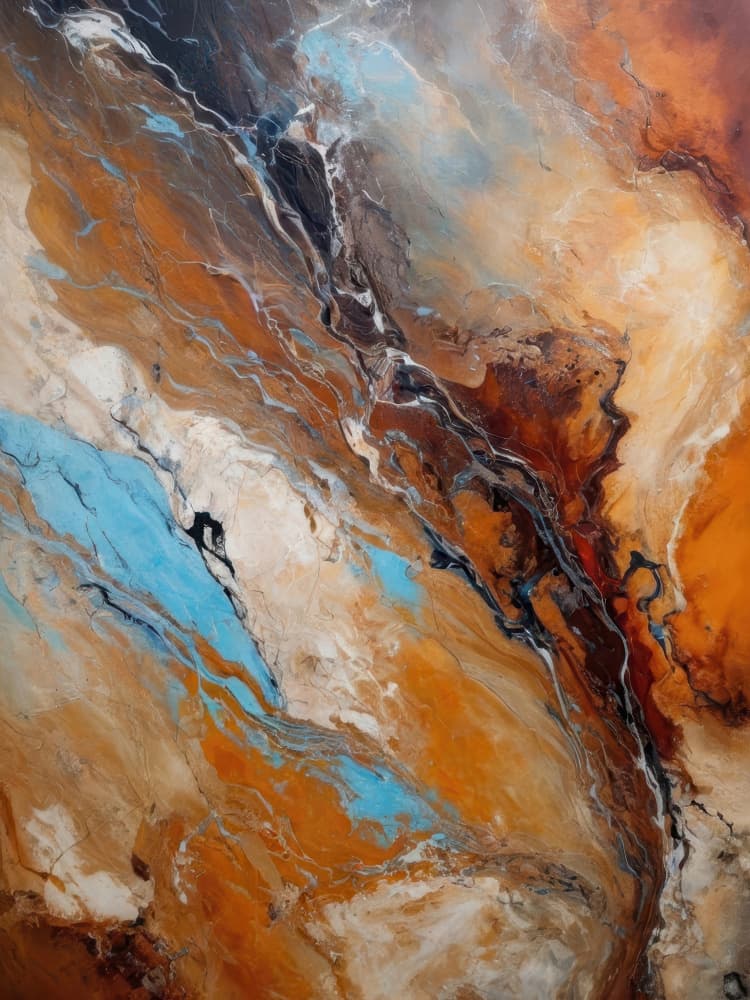 Turquoise River Abstract by Alpenglow Workshop — canvas wall art