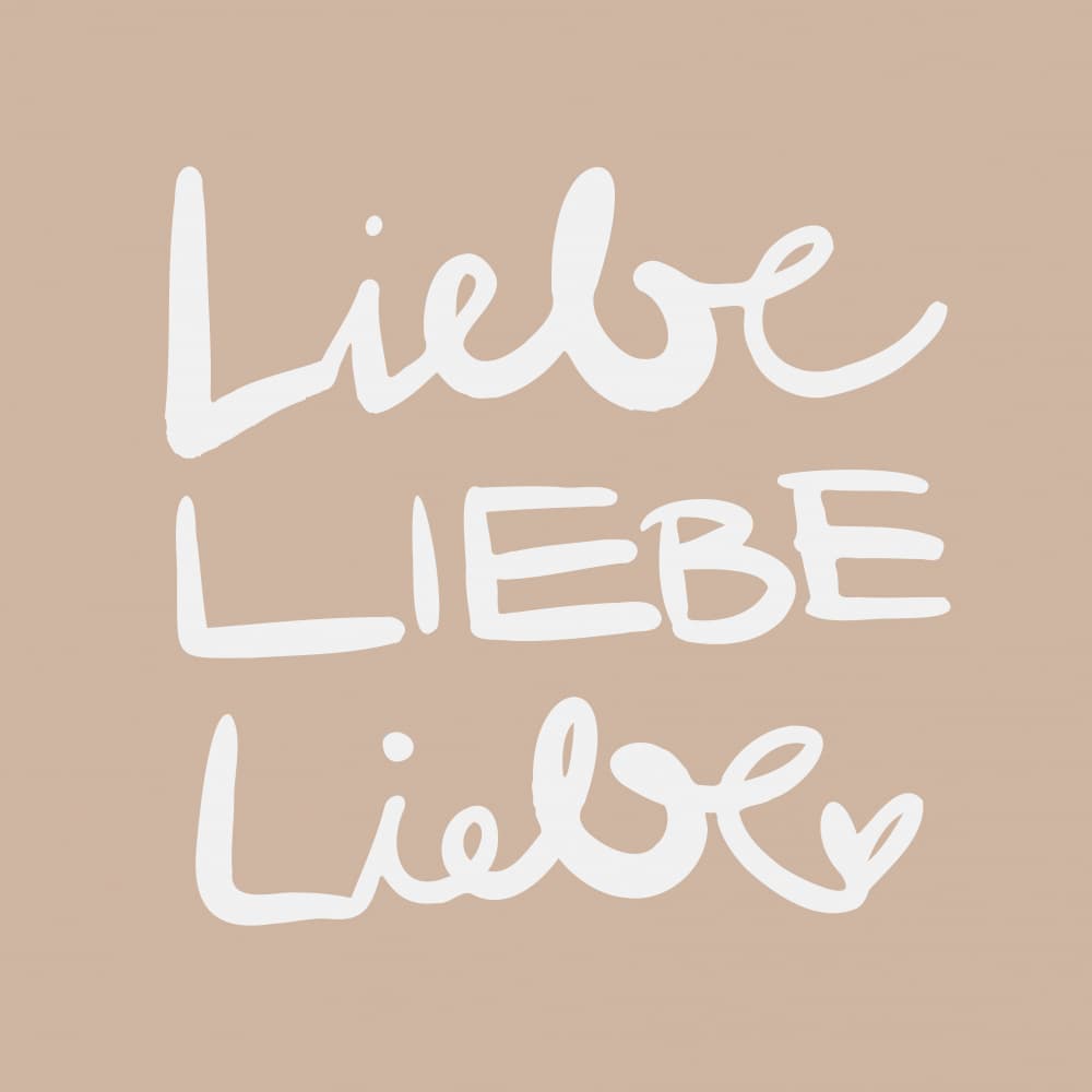 German Love Lettering by Studio Memb — canvas wall art