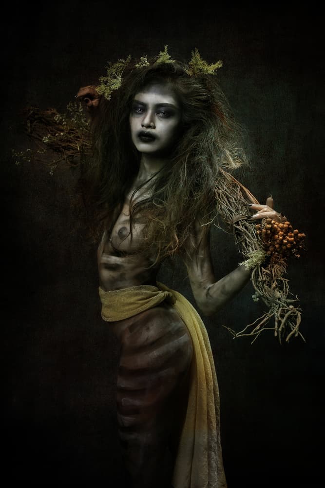 Mystical Forest Woman by Hari Sulistiawan — canvas wall art